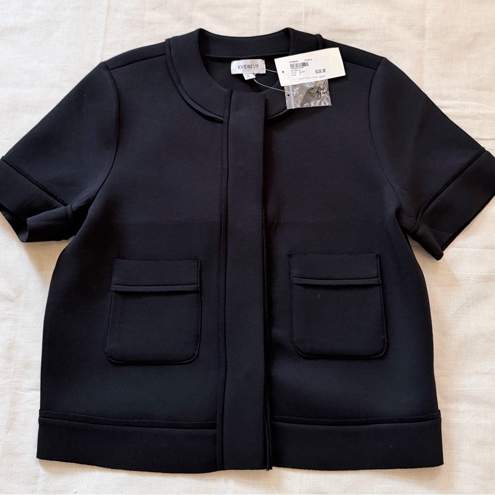 Evereve Black Short Sleeve Jacket